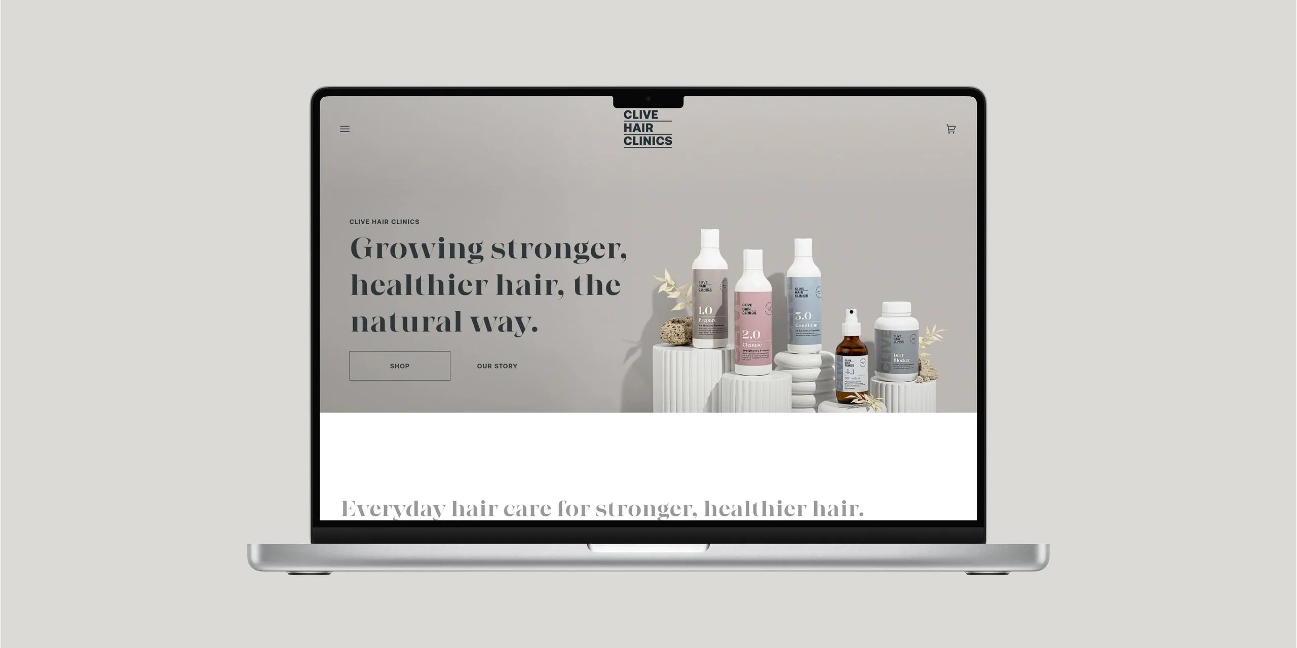 Clive Hair Clinics website