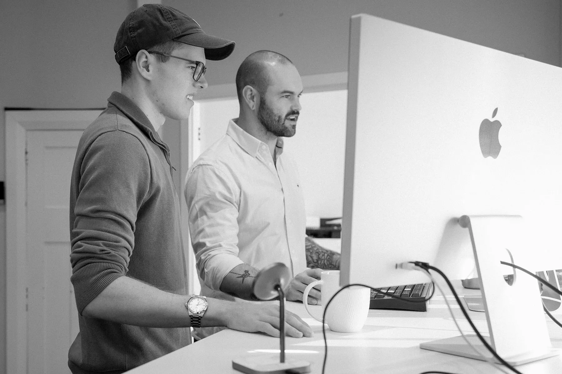 Two developers working away