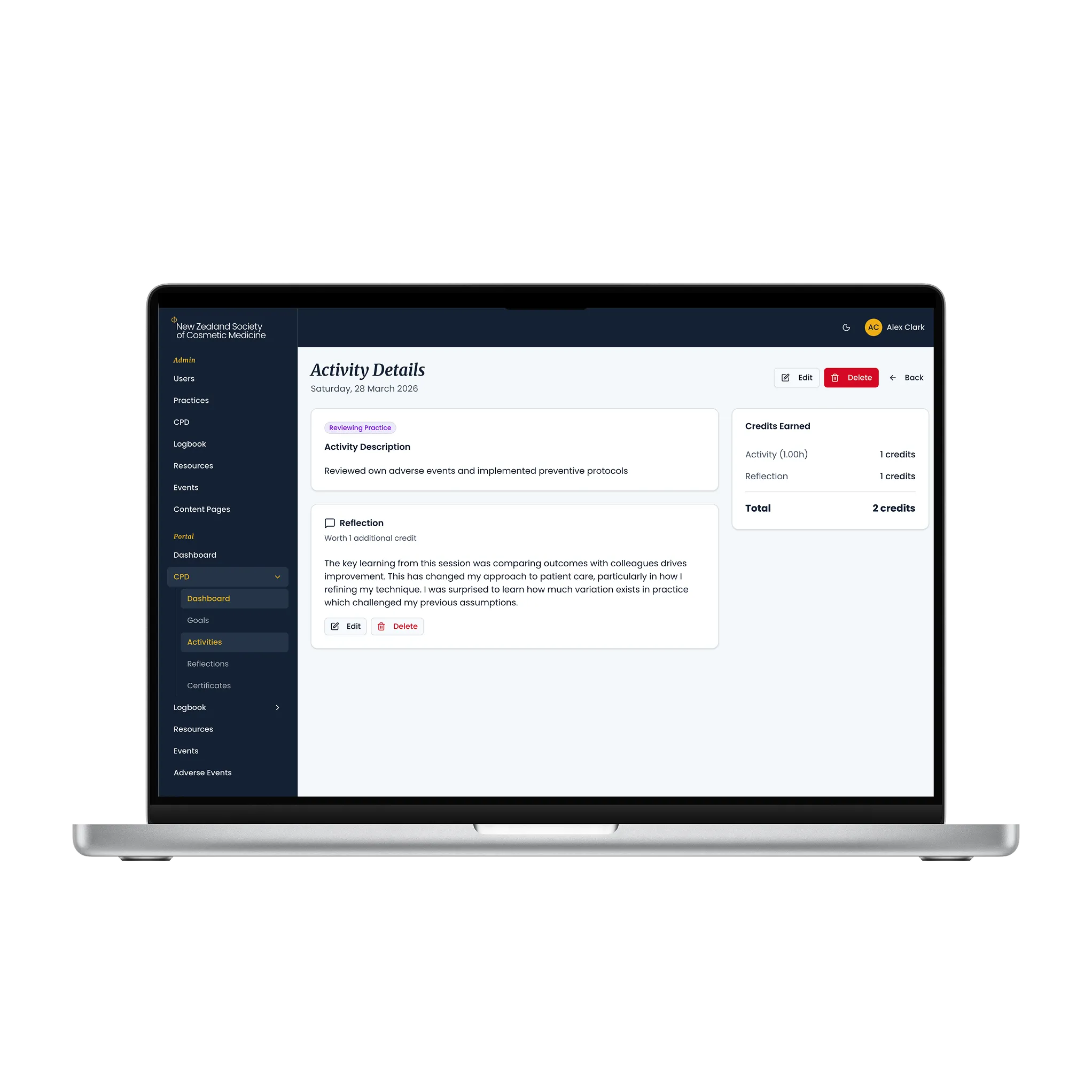NZSCM member portal custom web-app build
