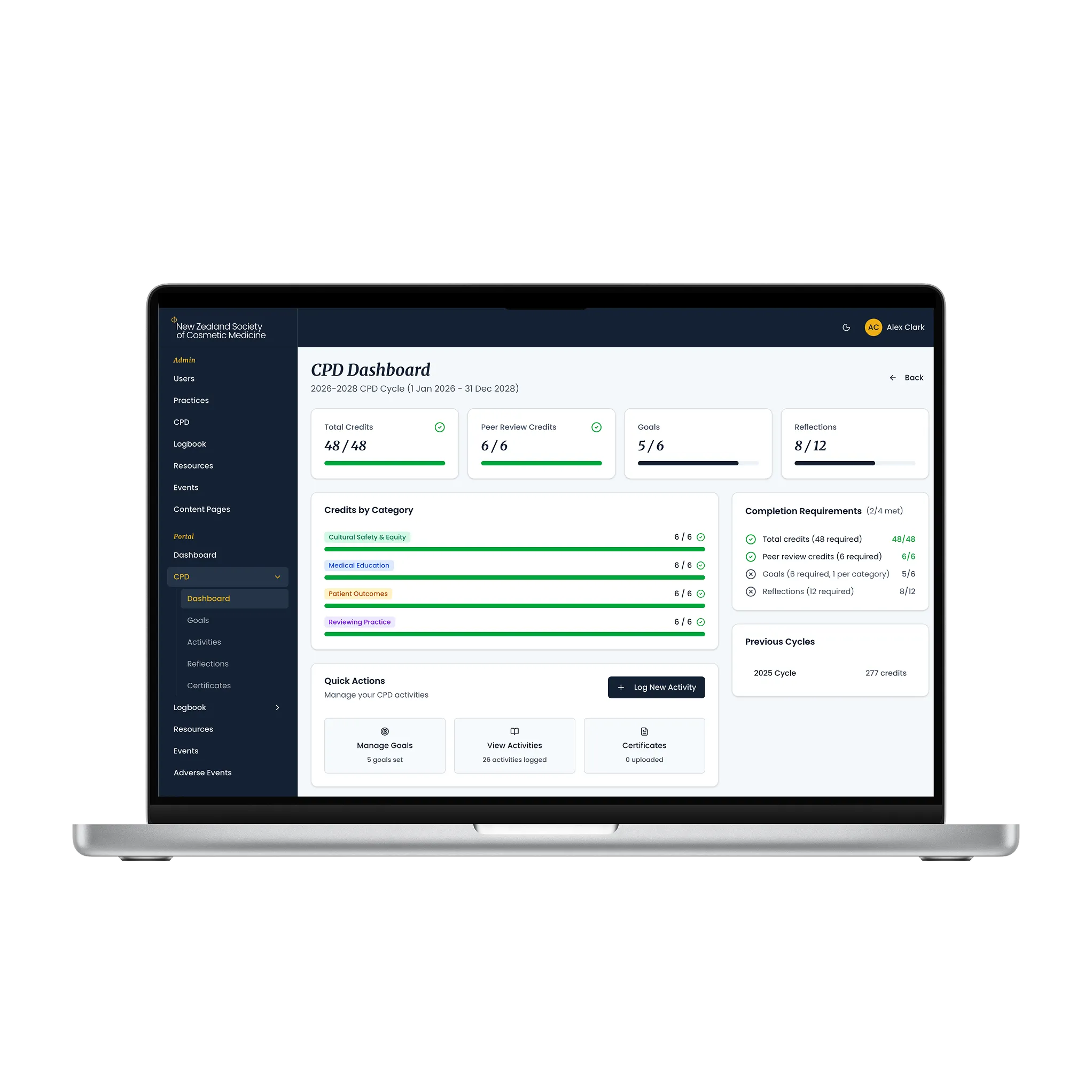 NZSCM member portal custom web-app build