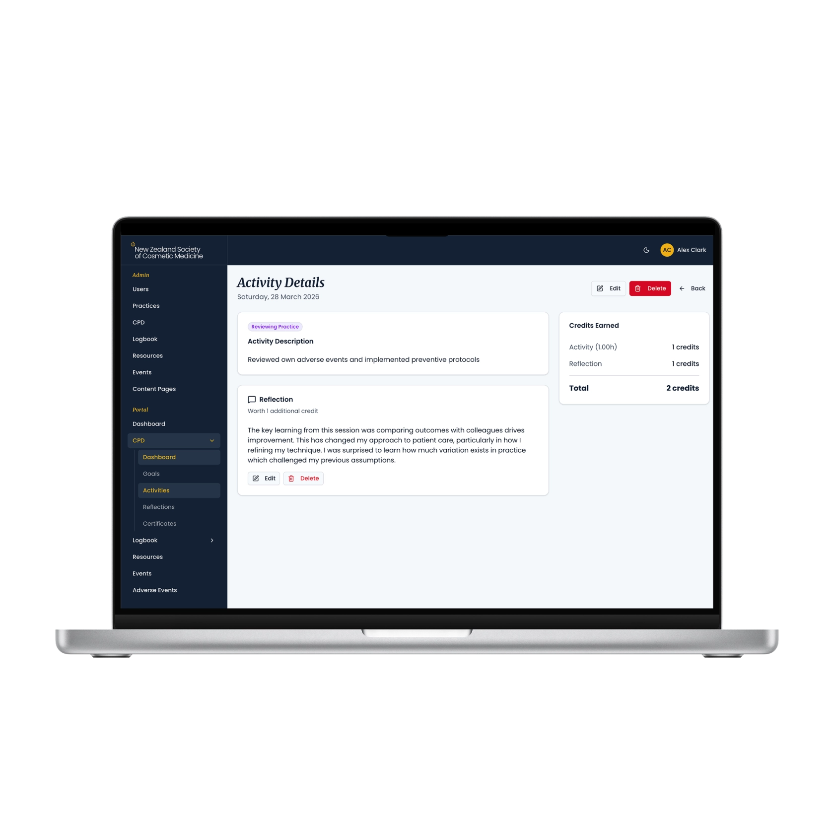NZSCM member portal custom web-app build